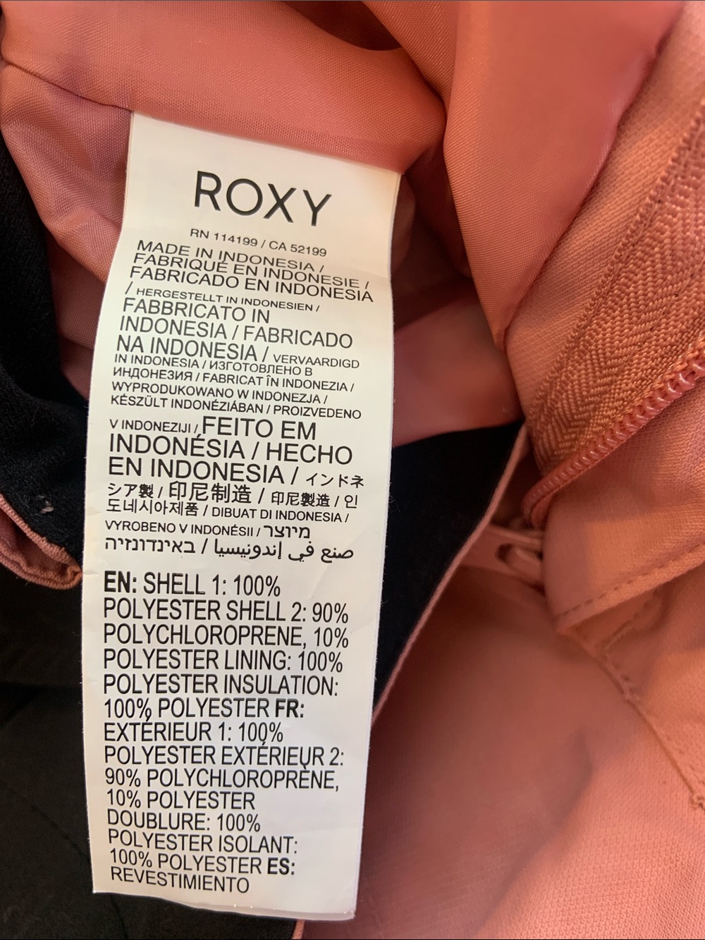 Roxy Pink Snow Pants with Boot Gaiters - Picture 10 of 13
